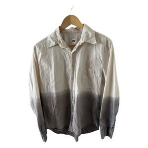 NSF | Ombre Plaid Flannel Button Down Shirt Dip Dye Size Small